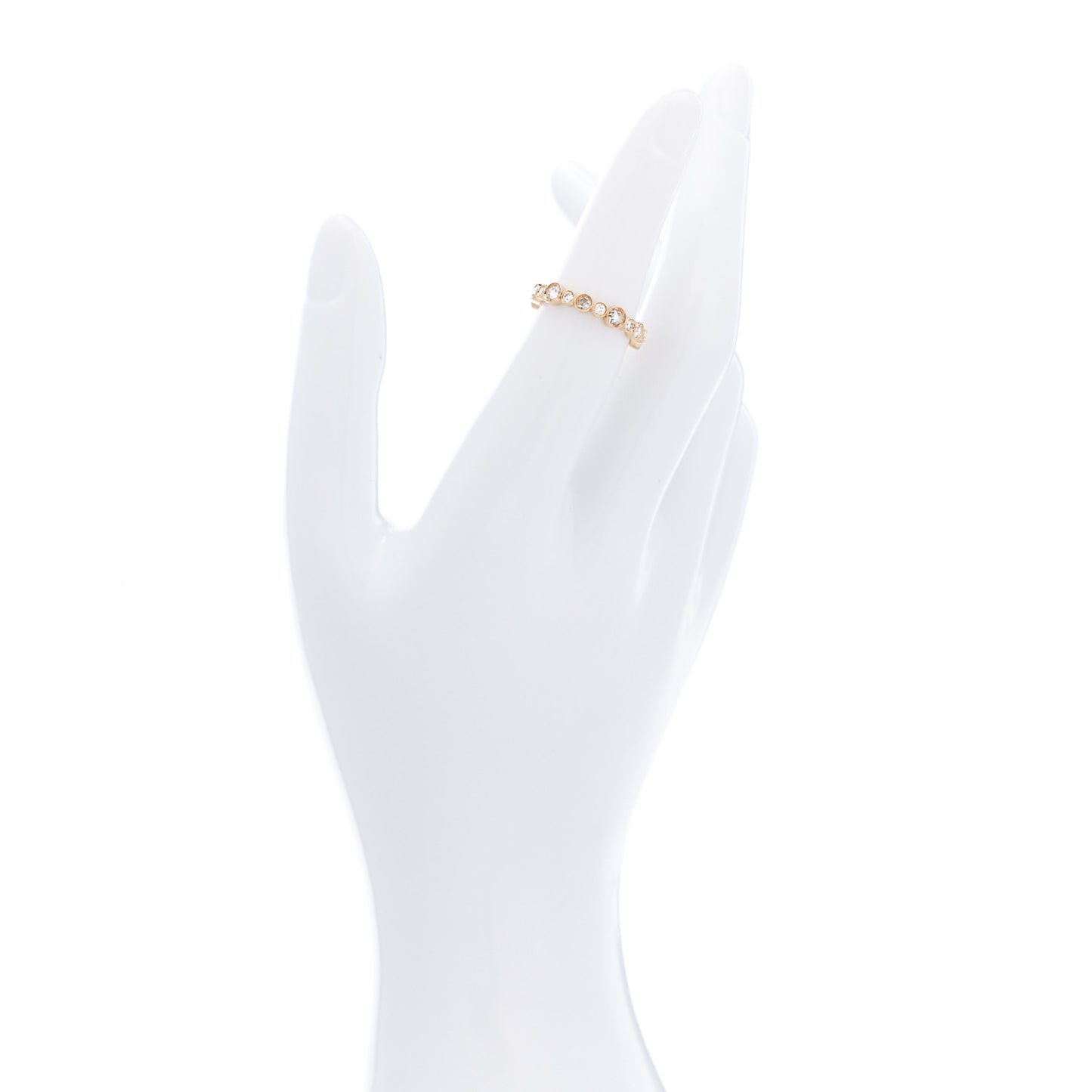 18K Rose Gold Diamond Narrow Cobblestone Band Ring 50 5.25