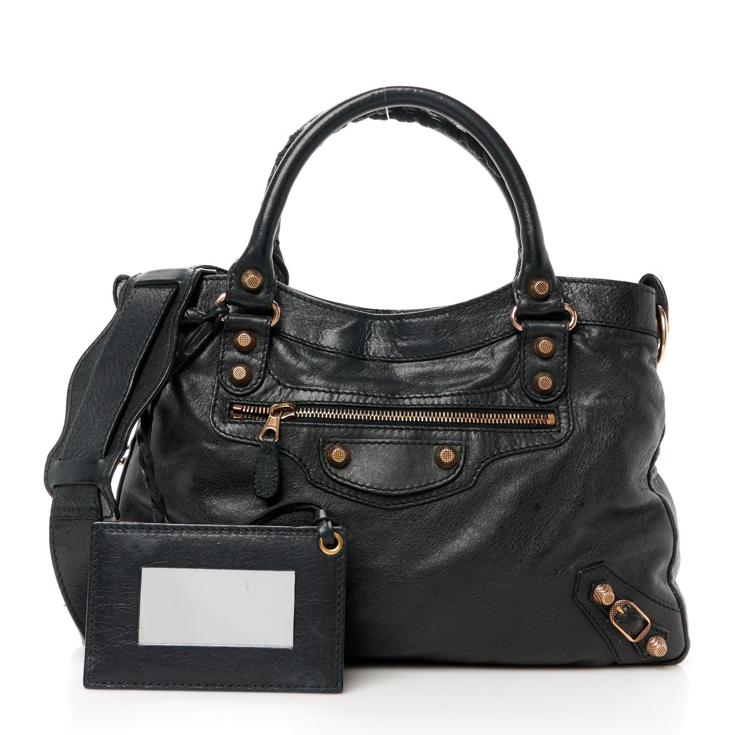 Agneau Giant 12 Rose Gold Hardware Town Black