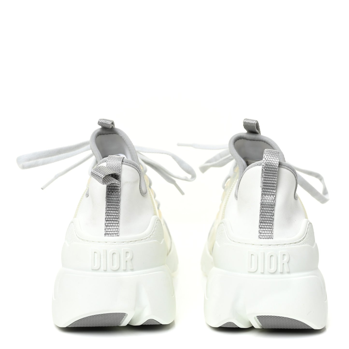 Neoprene Rubber Spatial Print Womens D-Connect Sneakers 38.5 White