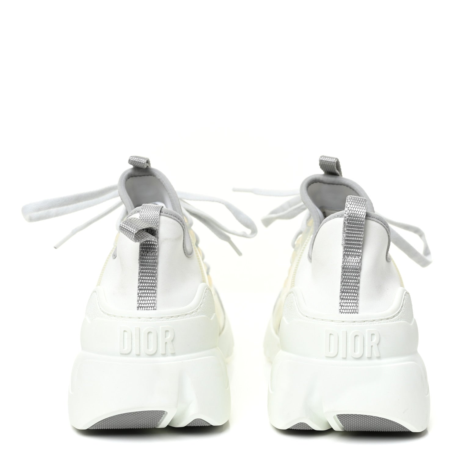 Christian Dior Neoprene Rubber Spatial Print Womens D-Connect Sneakers 38.5 White 4 of 15