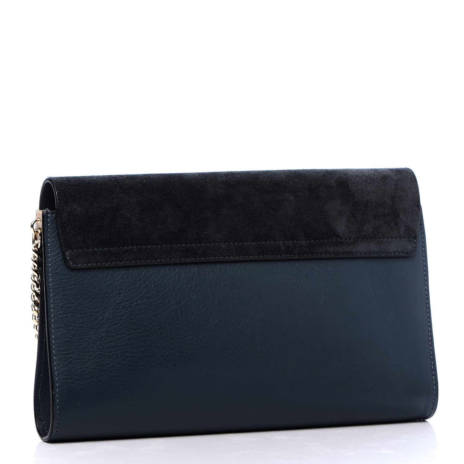 Chloe Suede Calfskin Faye Clutch Navy 3 of 9