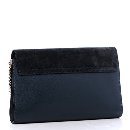 Chloe Suede Calfskin Faye Clutch Navy 3 of 9