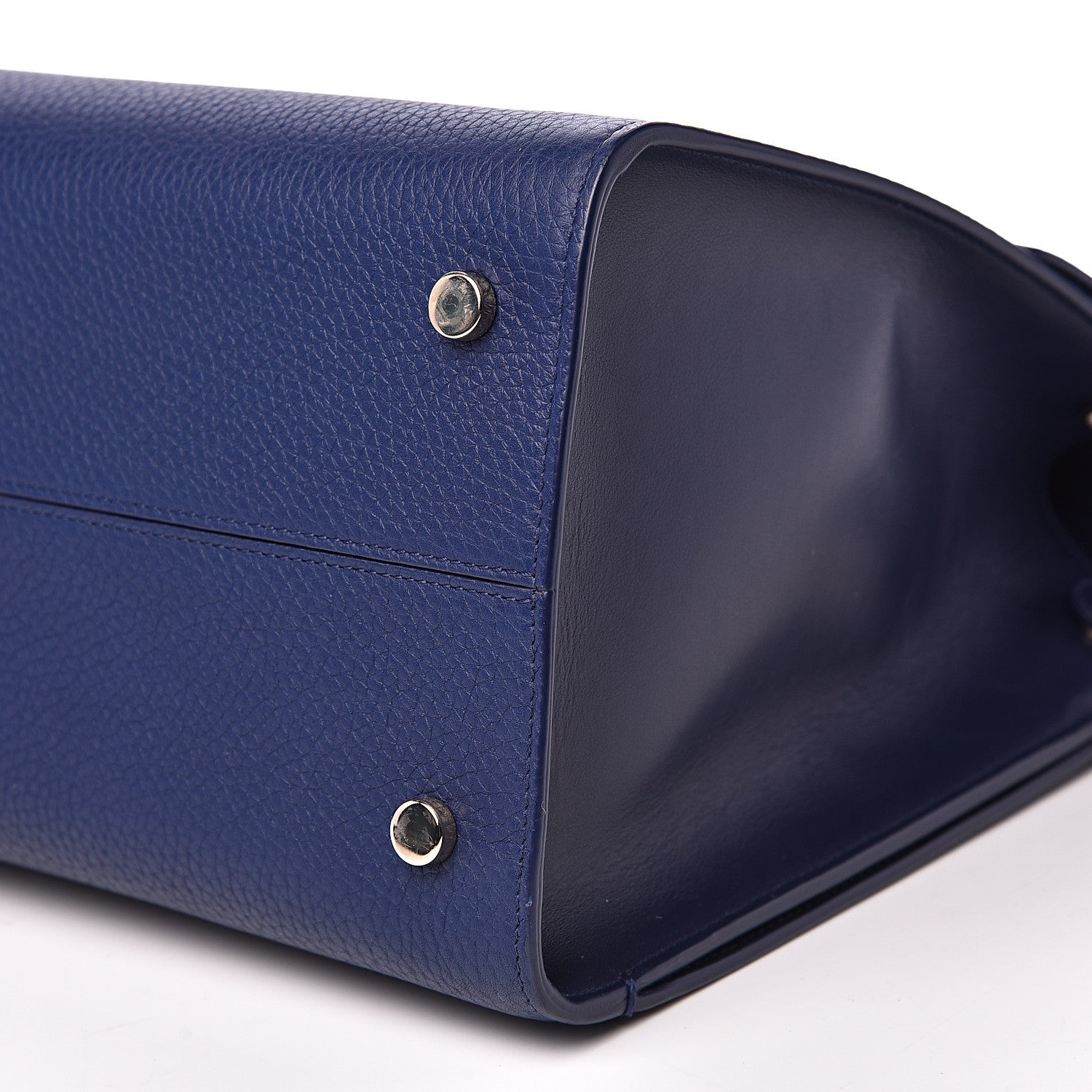 Christian Dior Bullcalf Large Diorever Flap Navy 8 of 13