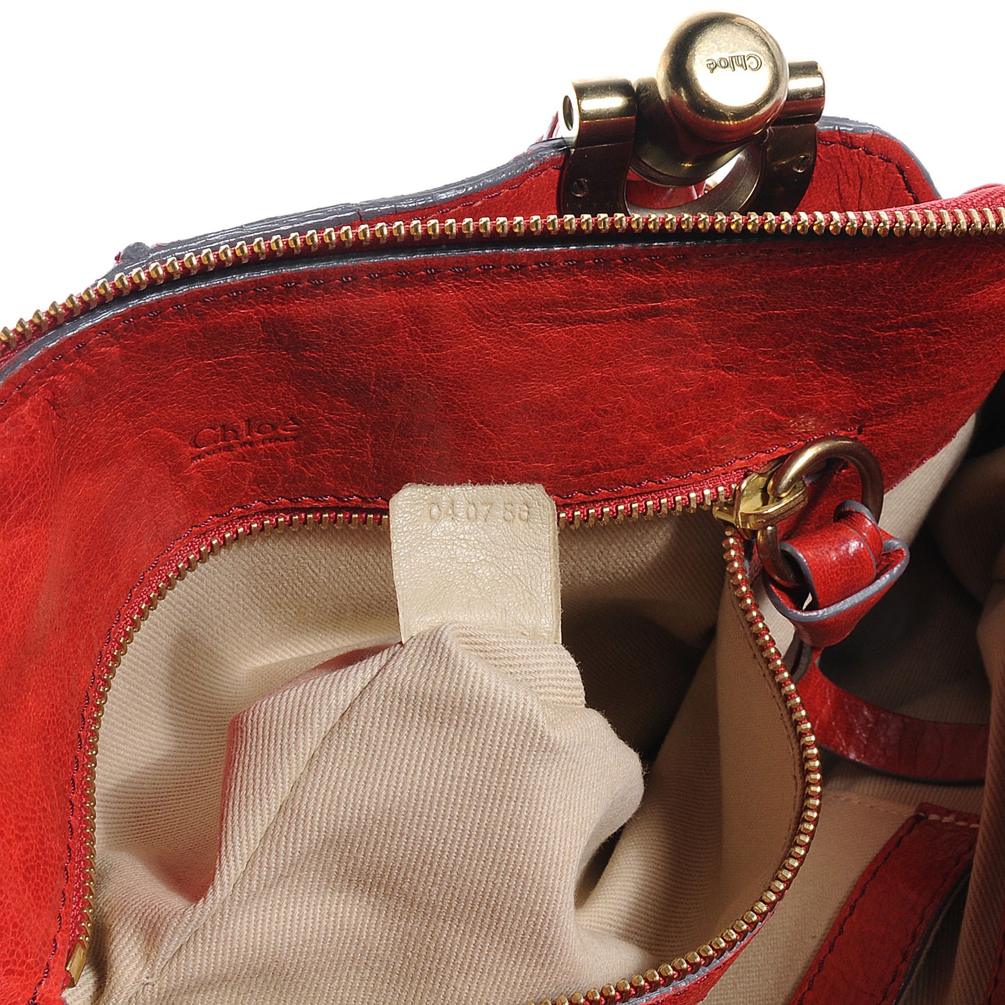 Leather Heloise Satchel Red