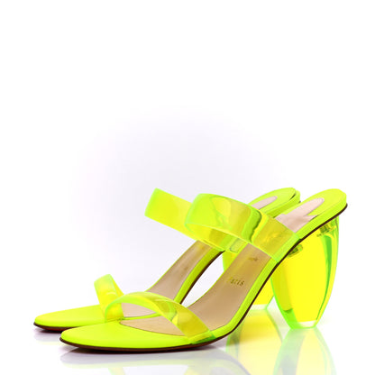 Christian Louboutin PVC Ovida 85 Slide Sandals 39.5 Yellow 3 of 10