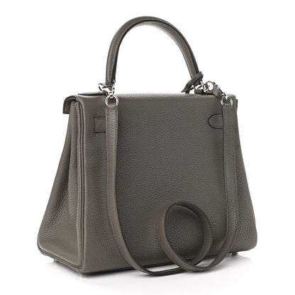 Hermes Taurillon Clemence Kelly Retourne 28 Etain 2 of 14