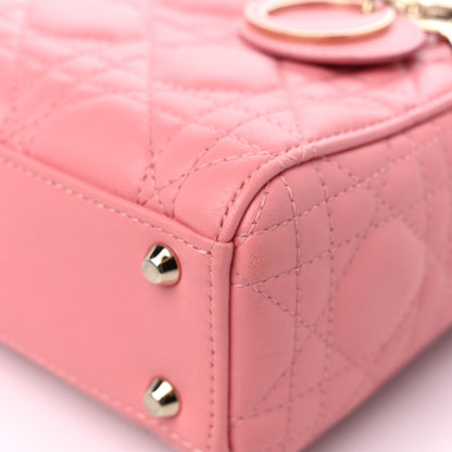 Christian Dior Lambskin Cannage Mini Lady Dior Pink 8 of 10