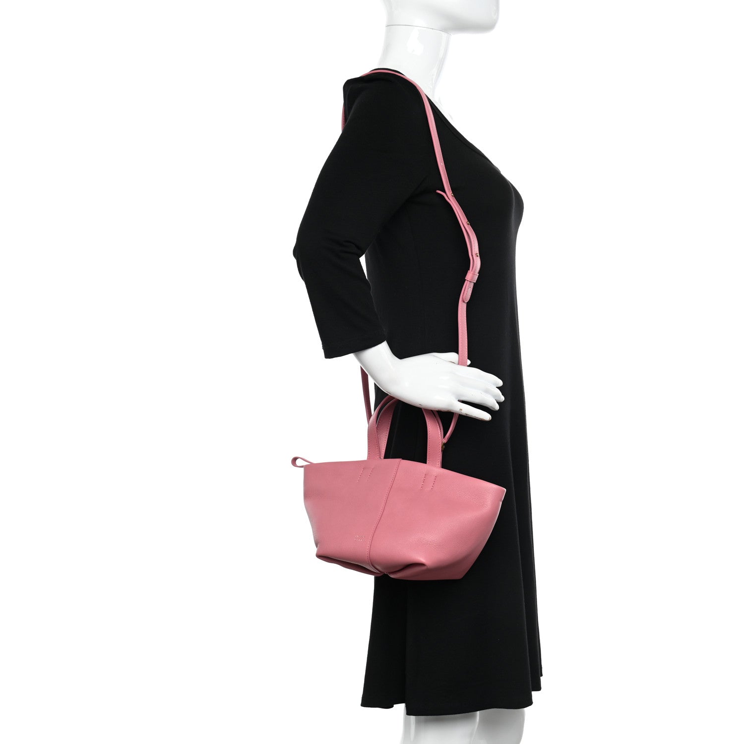 Mansur Gavriel Calfskin Mini Tulipano Bag Peony 2 of 9