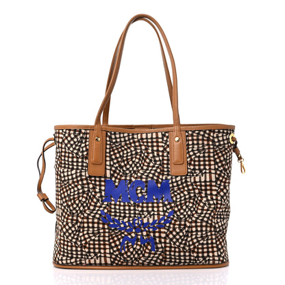 MCM Visetos Medium Liz Reversible Shopper Tote Cognac 9 of 13