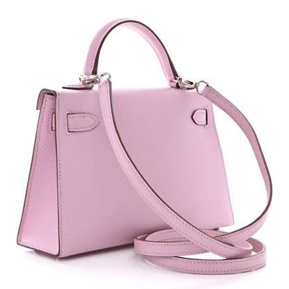 Hermes Epsom Mini Kelly Sellier 20 Mauve Sylvestre 3 of 14