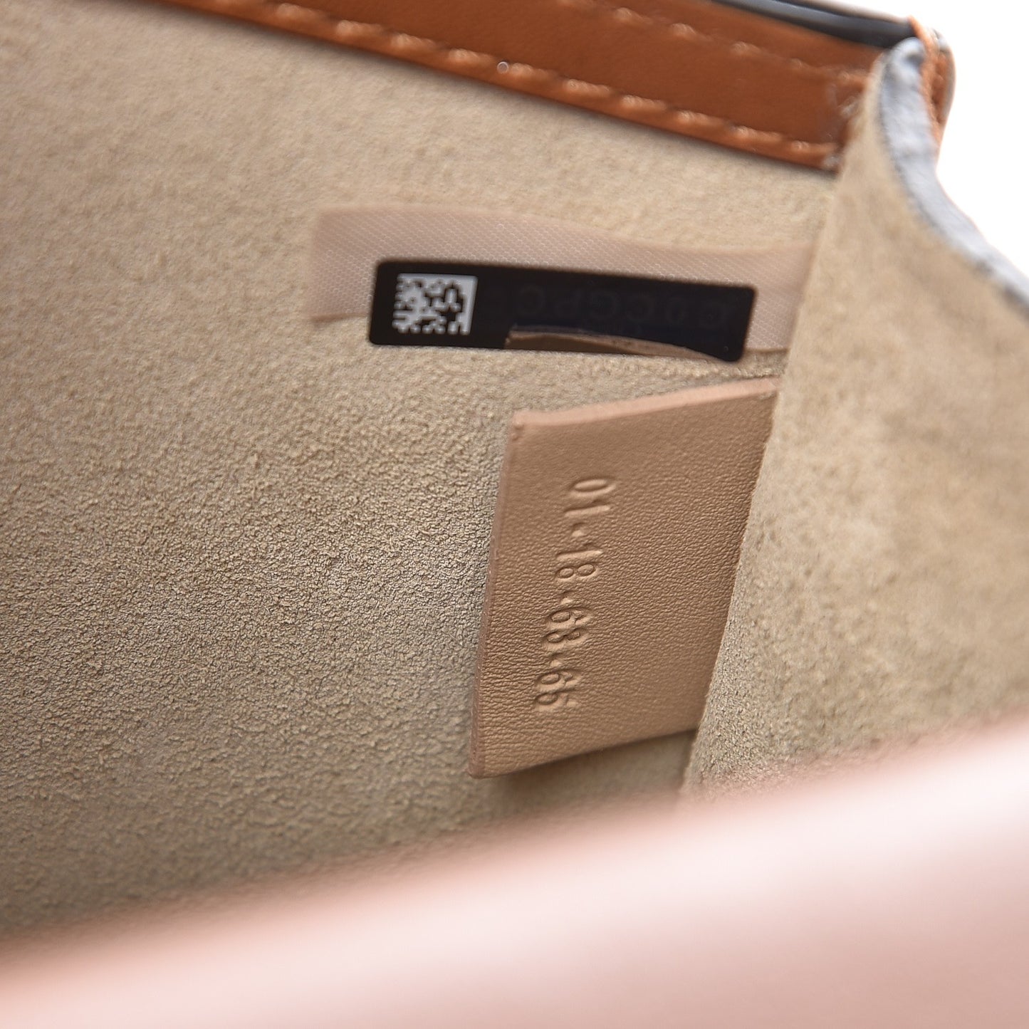 Calfskin Suede Medium Nile Bracelet Bag Caramel