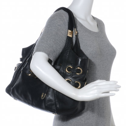 Jimmy Choo Leather Radiant Hobo Black 2 of 7