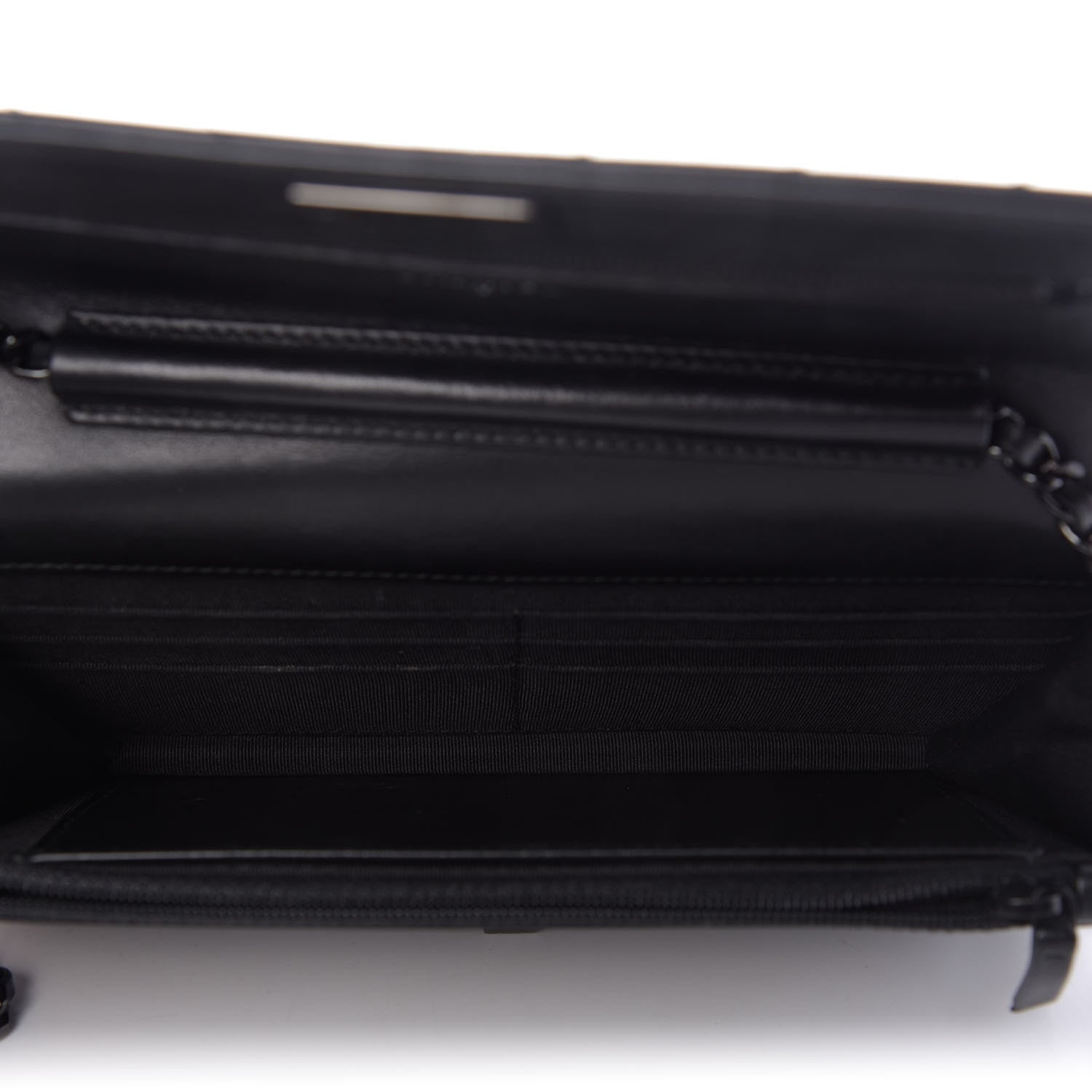 Chanel Aged Calfskin Chevron Quilted Reissue Wallet On Chain WOC So Black 5 of 10