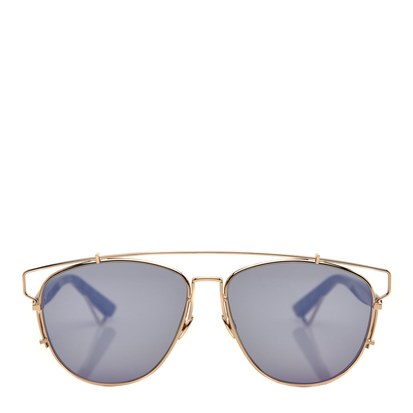 Metal Technologic Sunglasses Gold Blue