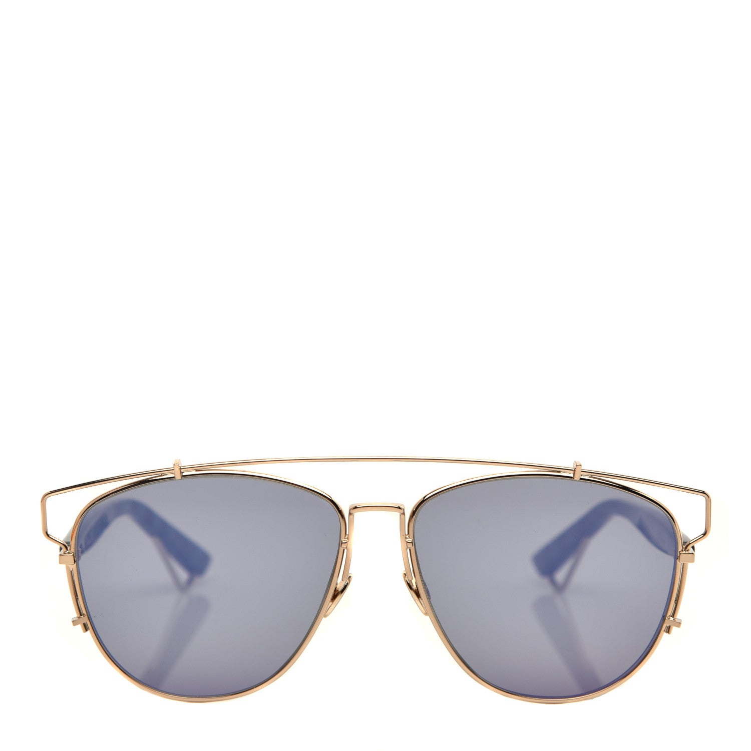 Christian Dior Metal Technologic Sunglasses Gold Blue 2 of 8