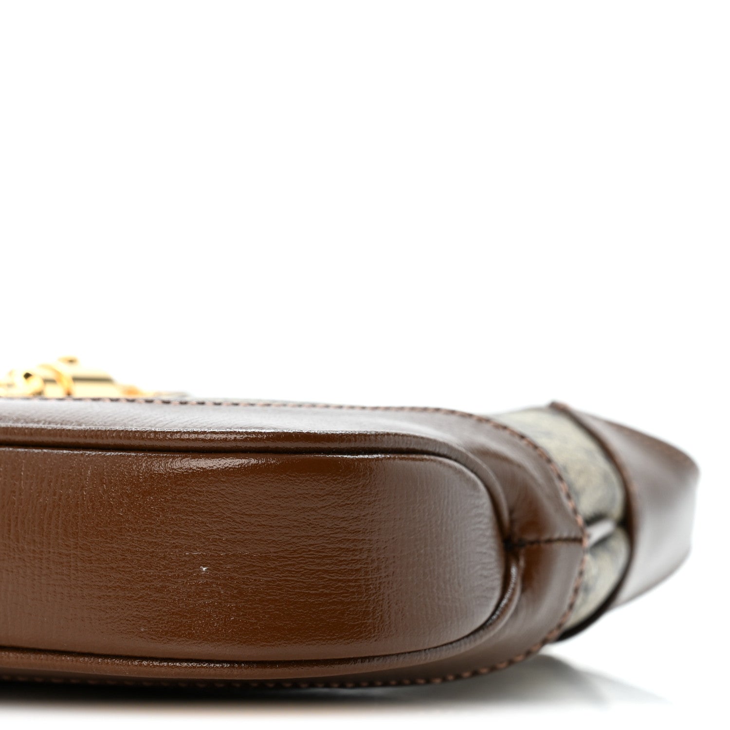 Gucci GG Supreme Monogram Azalea Calfskin Web Mini Jackie 1961 Hobo Beige Ebony Brown Sugar 10 of 11