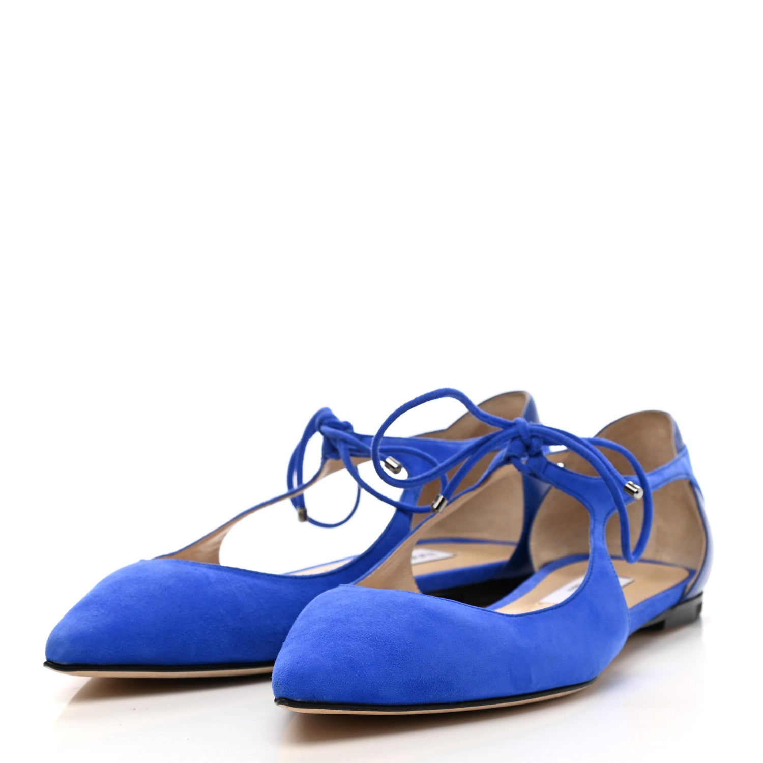 Jimmy Choo Suede Vanessa Flats 40 Cobalt Blue 3 of 7