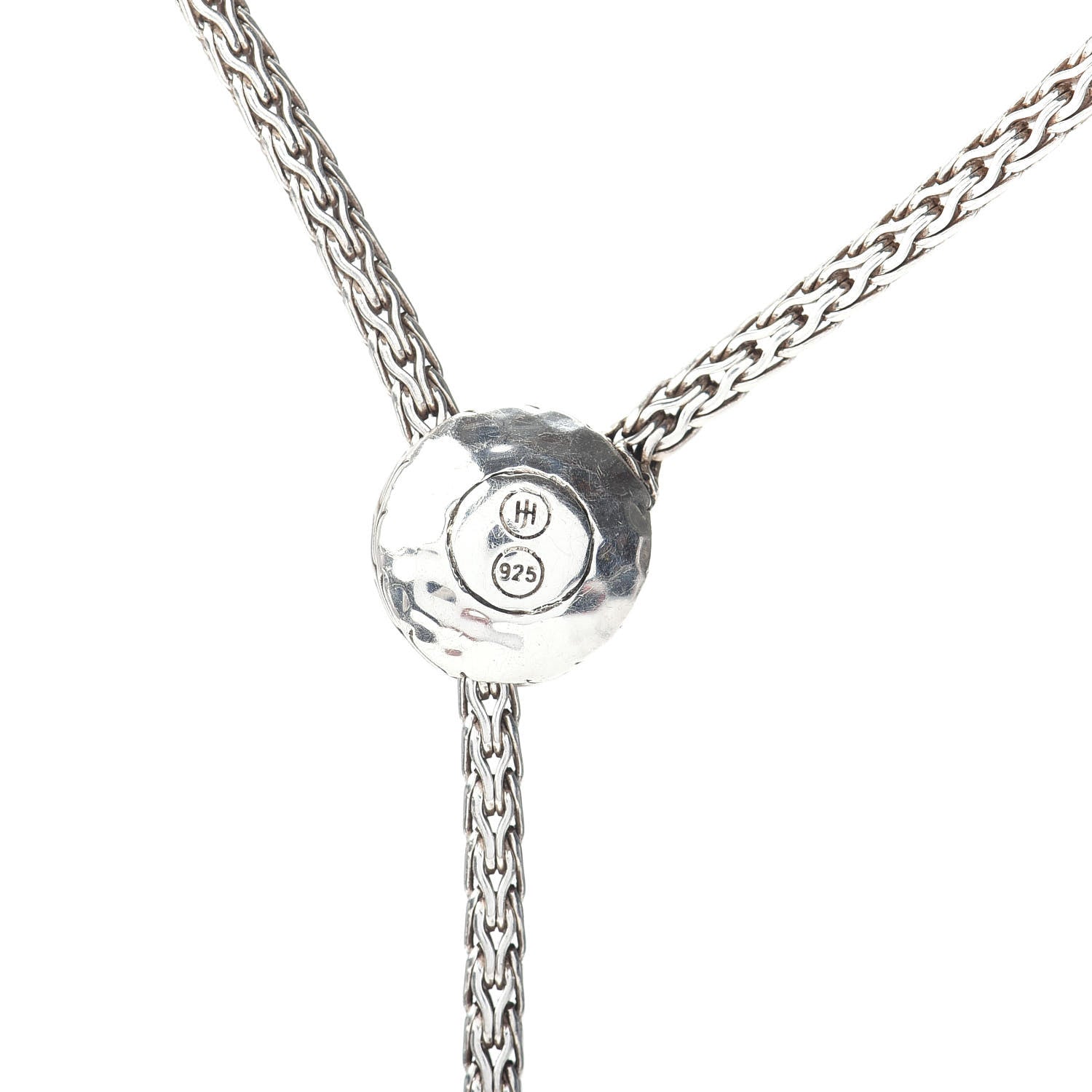 John Hardy Sterling Silver Classic Chain Hammered Y Necklace 4 of 4