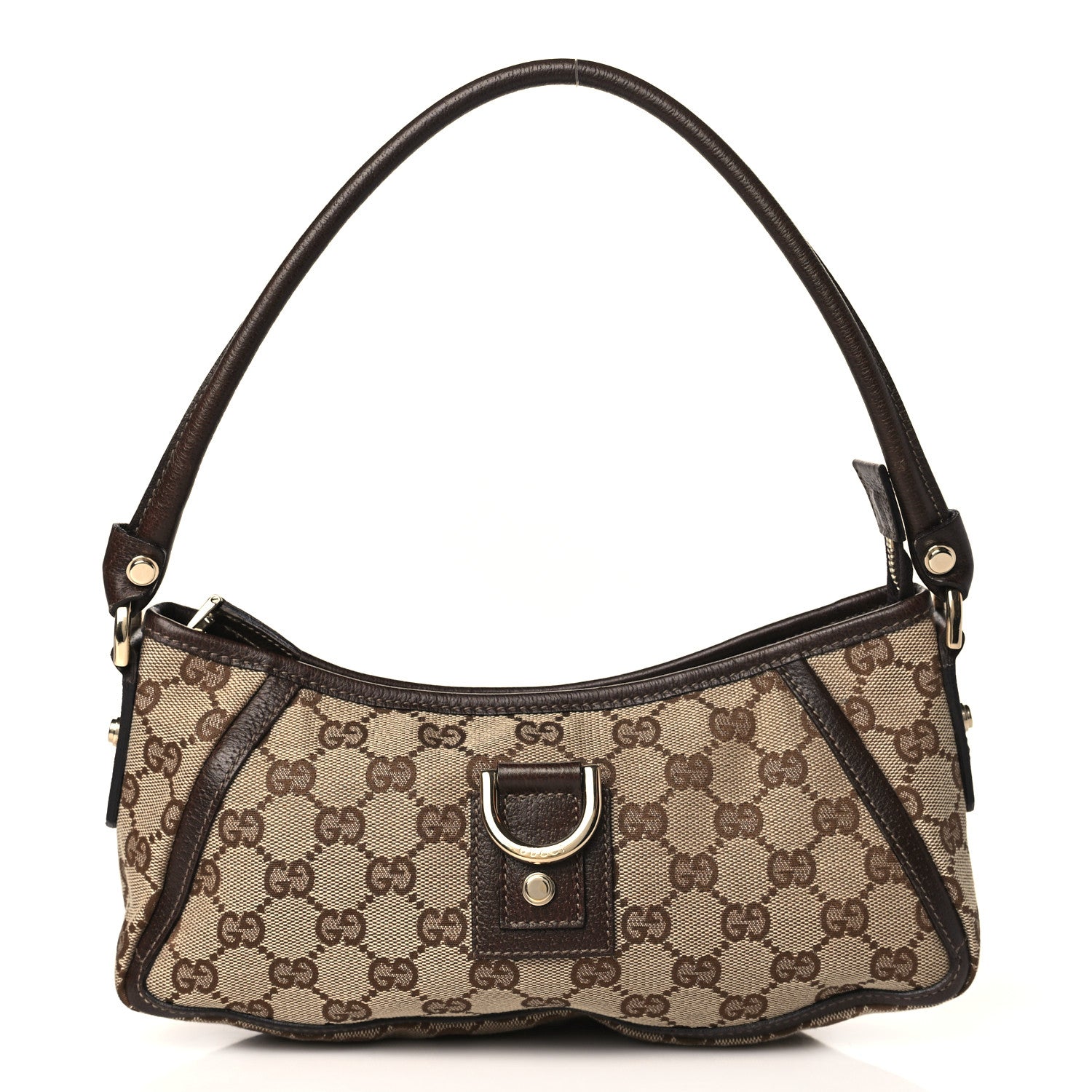 Gucci Monogram D Ring Abbey Pochette Brown 1 of 9