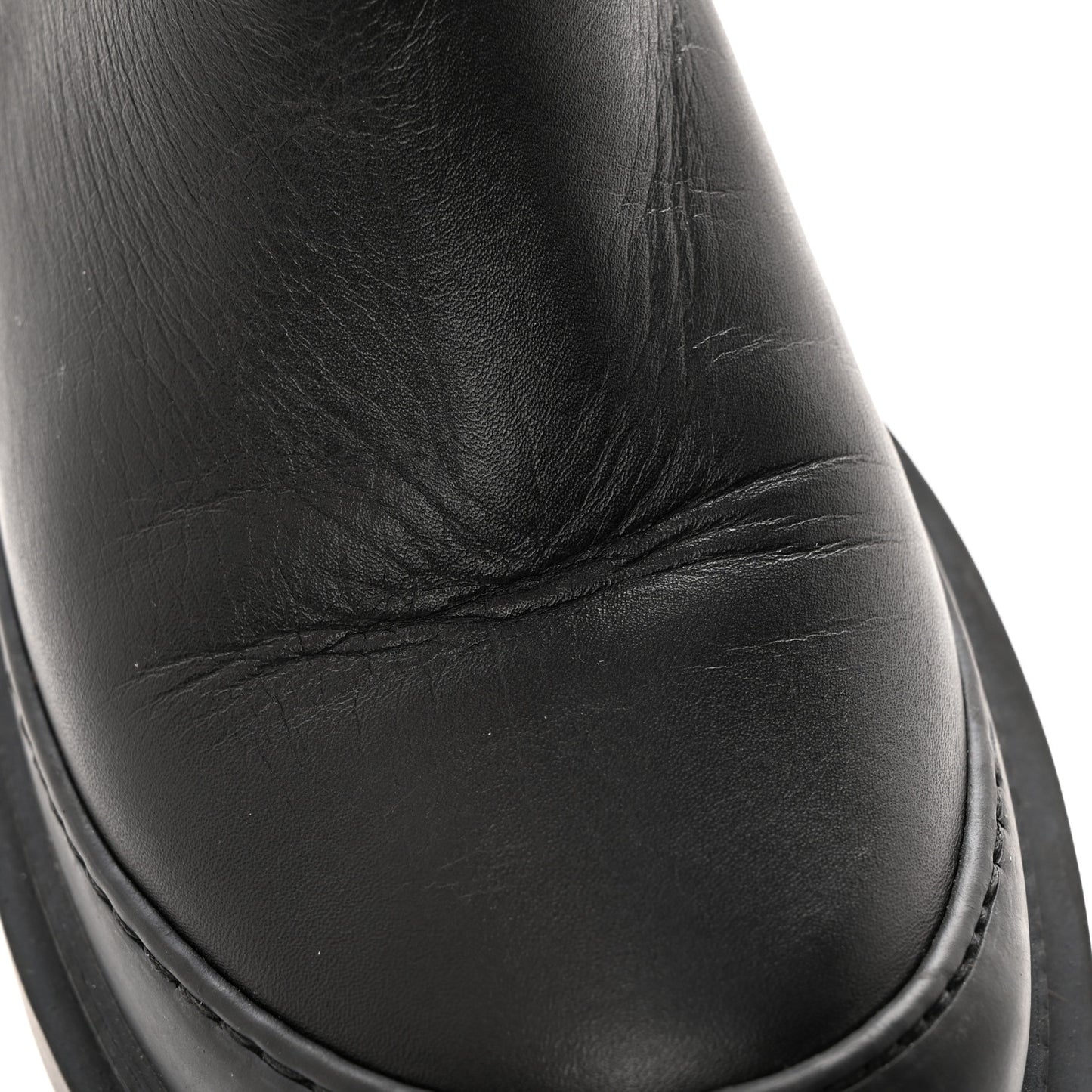 Calfskin Logo Chelsea Boots 38 Black