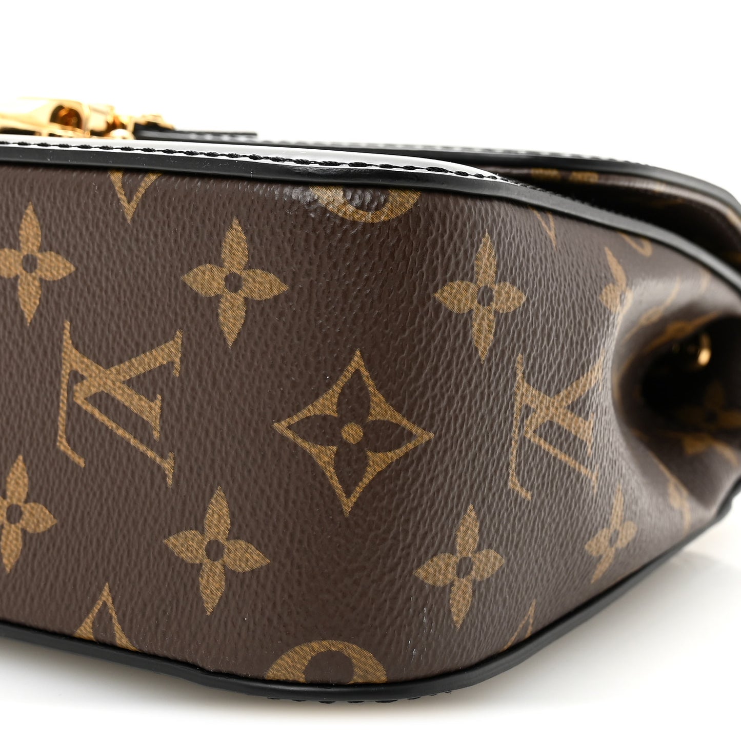 Patent Calfskin Monogram Cherrywood BB Black