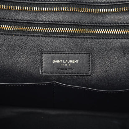 Saint Laurent Smooth Calfskin Medium Monogram Cabas Black 7 of 23