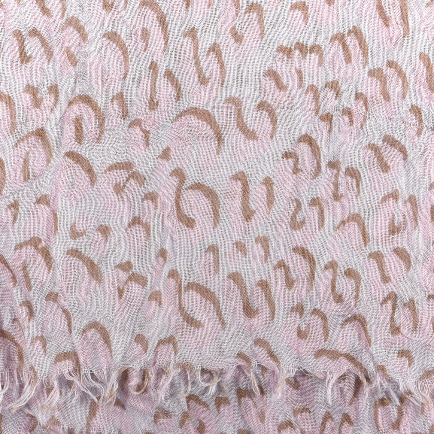 Cashmere Silk Leopard Etole Stole Pink