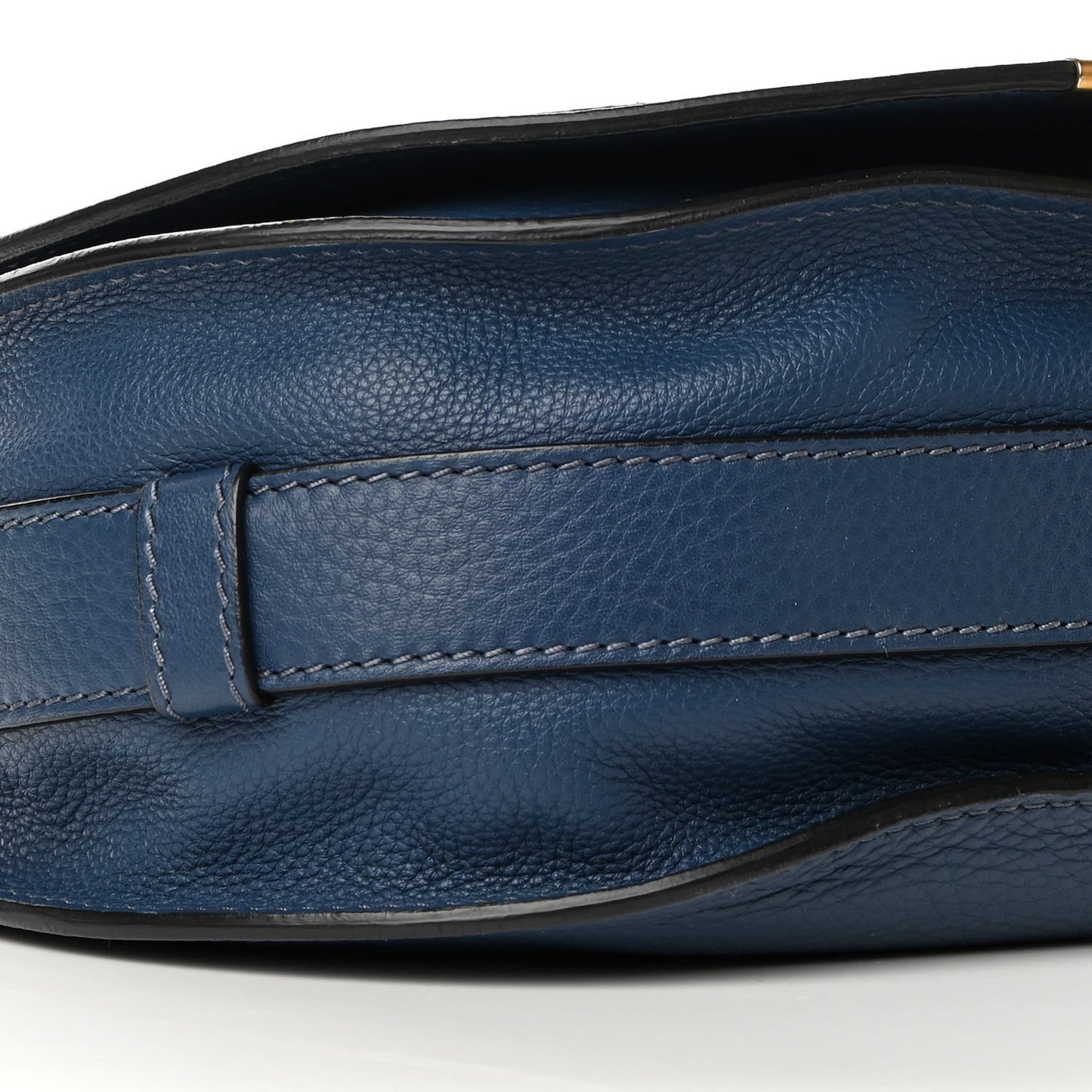 Calfskin Medium Marcie Round Crossbody Bag Royal Navy