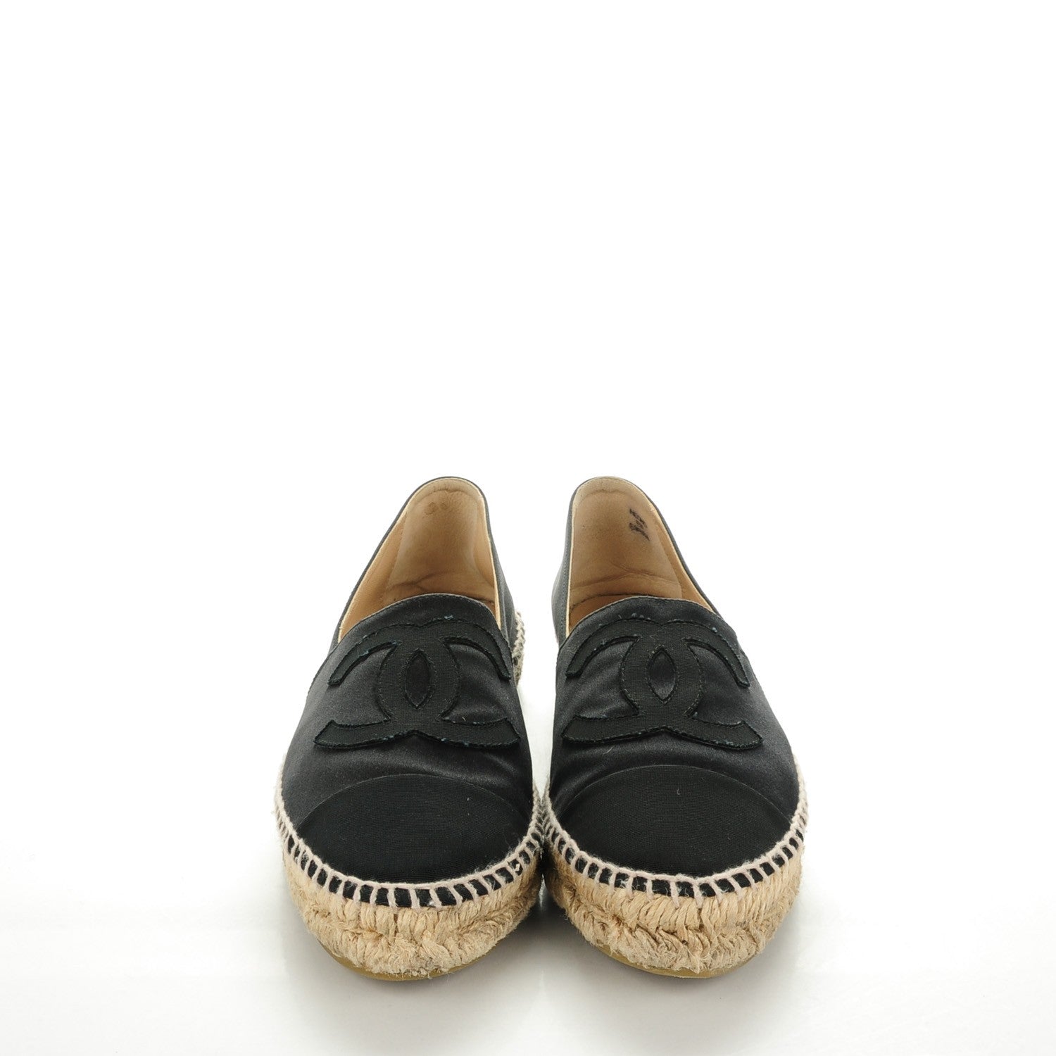 Chanel Canvas CC Espadrilles 38 Black 2 of 10