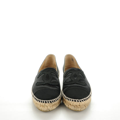Chanel Canvas CC Espadrilles 38 Black 2 of 10