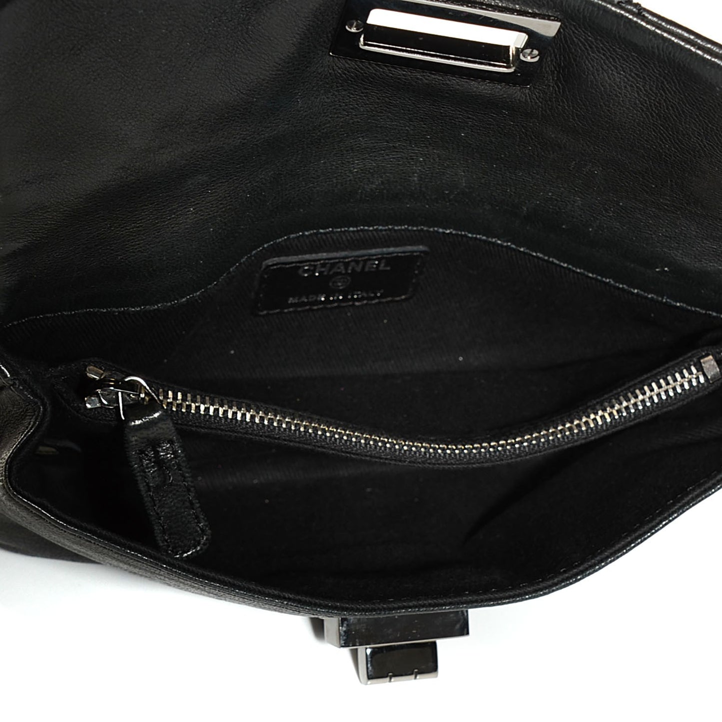 Lambskin Quilted Mademoiselle Clutch Black