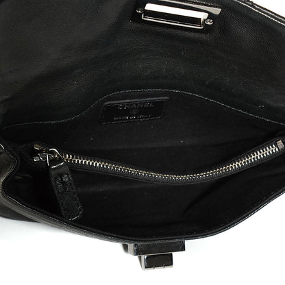 Chanel Lambskin Quilted Mademoiselle Clutch Black 5 of 8