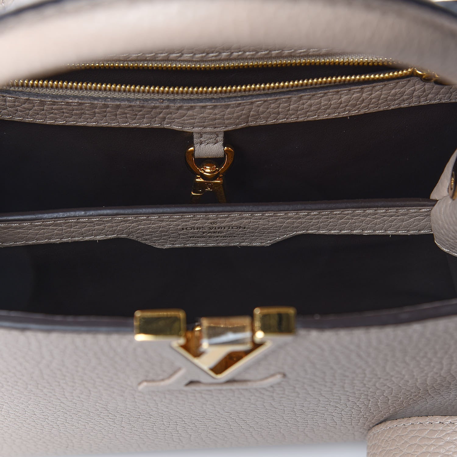 Louis Vuitton Taurillon Capucines BB Galet 5 of 9