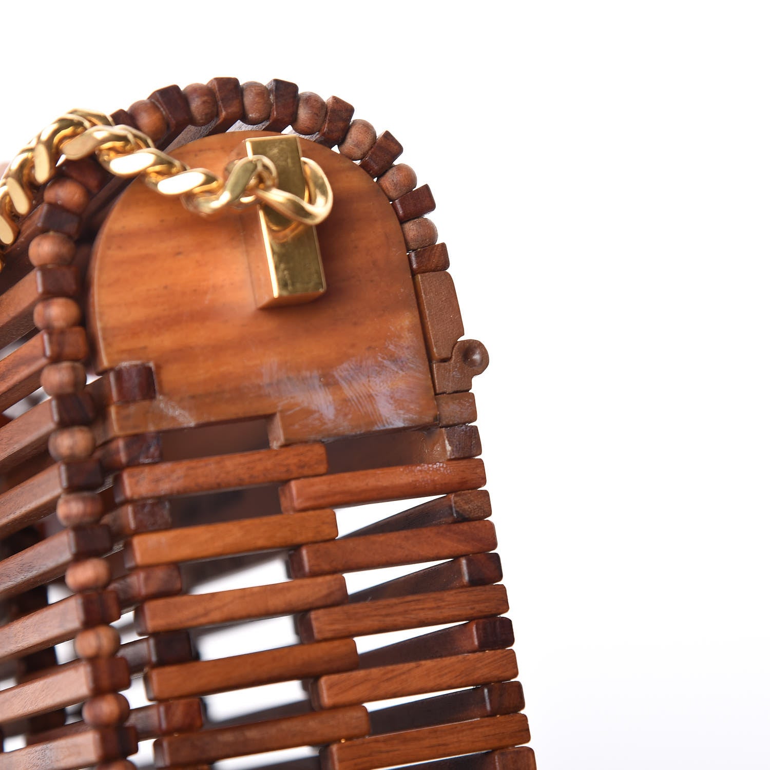 Saint Laurent Wood Small Monogram Kate Box Bag Brown 15 of 15