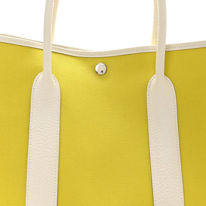 Hermes Toile Officier Negonda Garden Party 36 MM Lime White 6 of 8