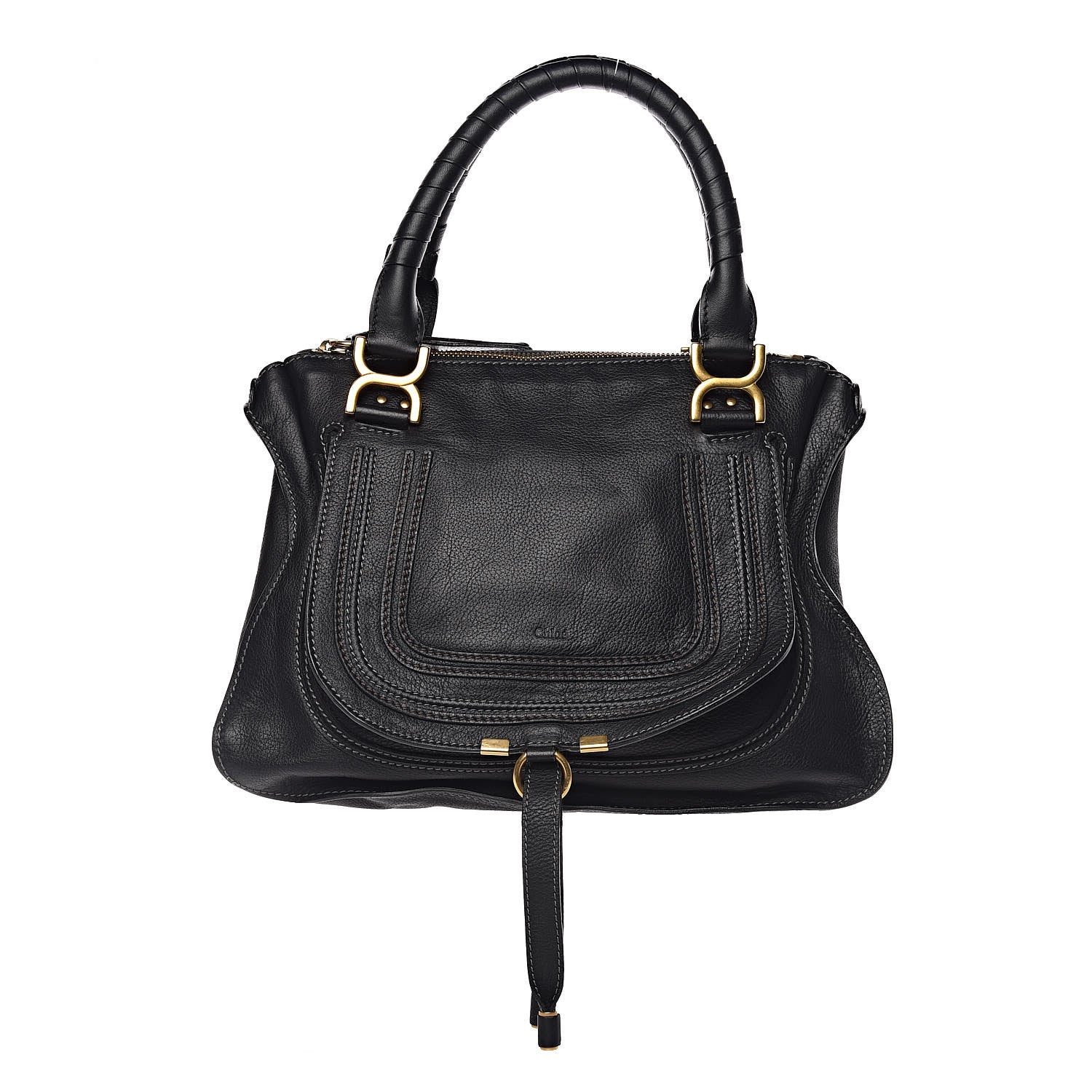 Chloe Calfskin Medium Marcie Satchel Black 1 of 13