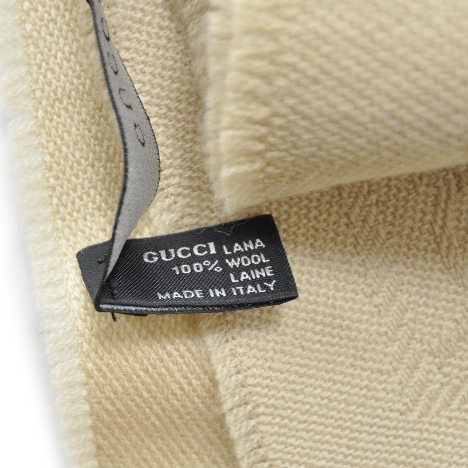 Gucci Wool Monogram Shawl Scarf 4 of 4