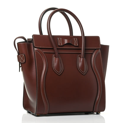 Celine Satinated Natural Calfskin Micro Luggage Dark Brown 2 of 3