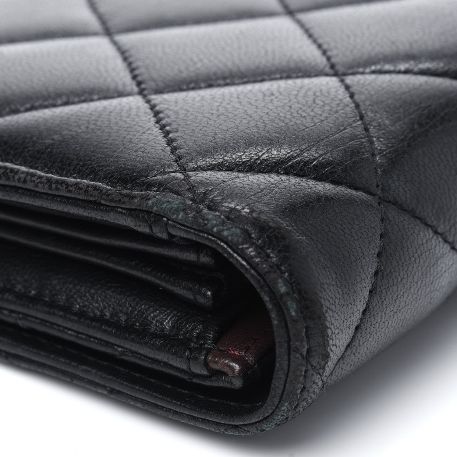 Chanel Lambskin Quilted Long Flap Wallet Black 17 of 21