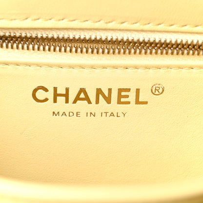Chanel Lambskin Quilted Small Trendy Chain CC Dual Handle Flap Bag Yellow 4 of 10