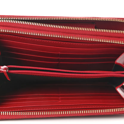 Gucci Microguccissima Zip Around Top Handle Travel Wallet Red 5 of 9