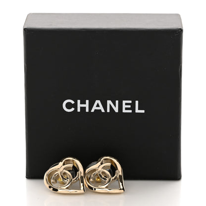 Chanel Metal CC Heart Coco In Love Earrings Gold 5 of 5