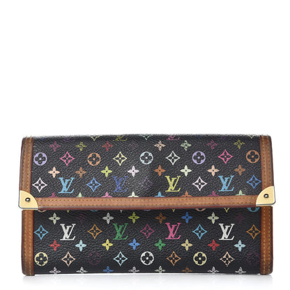 Louis Vuitton Monogram Multicolor Porte Tresor International Wallet Black 1 of 16