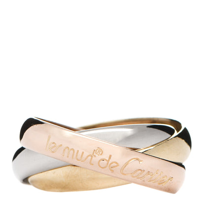 Cartier 18K Pink Yellow White Gold Classic Les Must De Cartier Trinity Ring 49 4.75 1 of 4