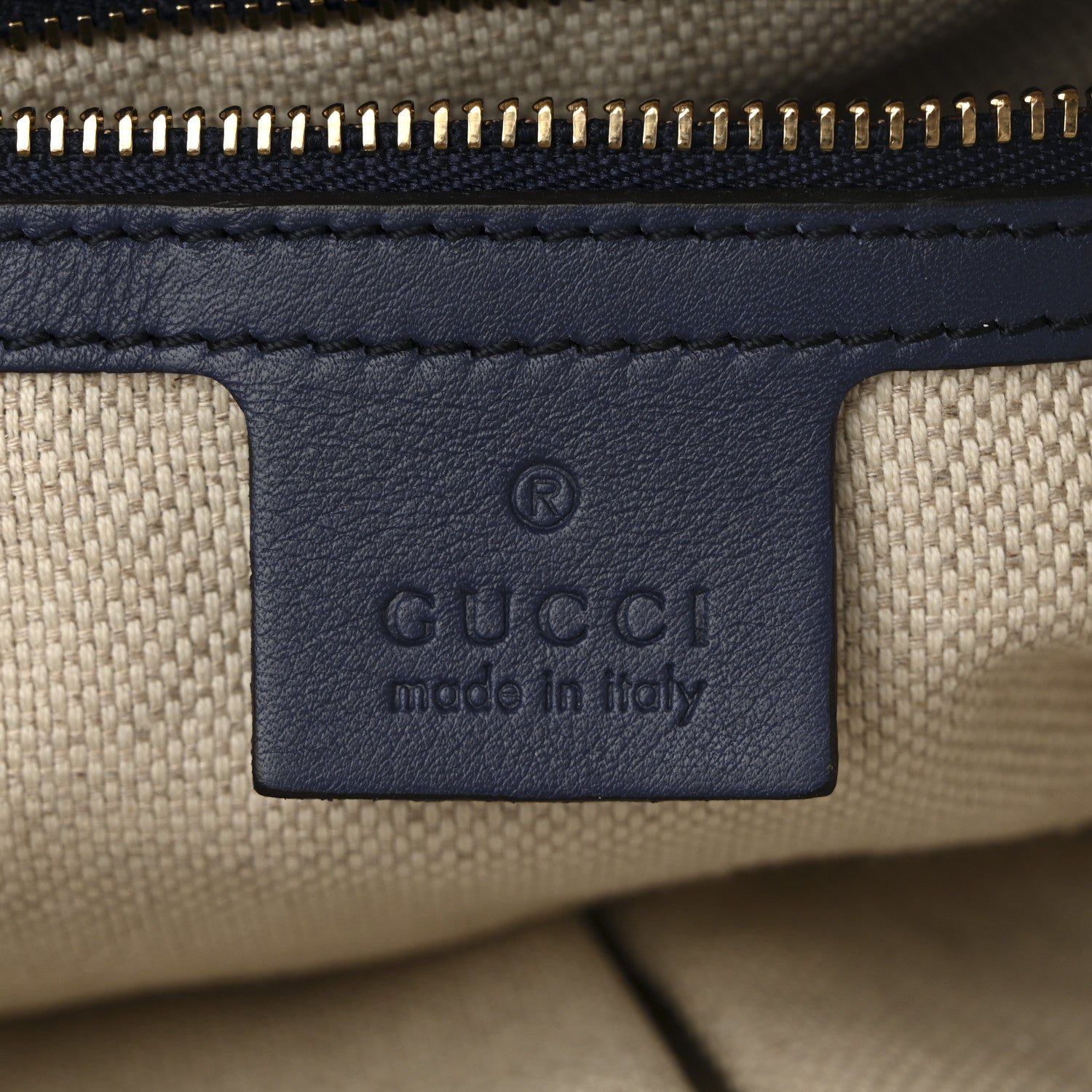 Gucci Soft Patent Small Soho Bowler Uniform Blue 6 of 11