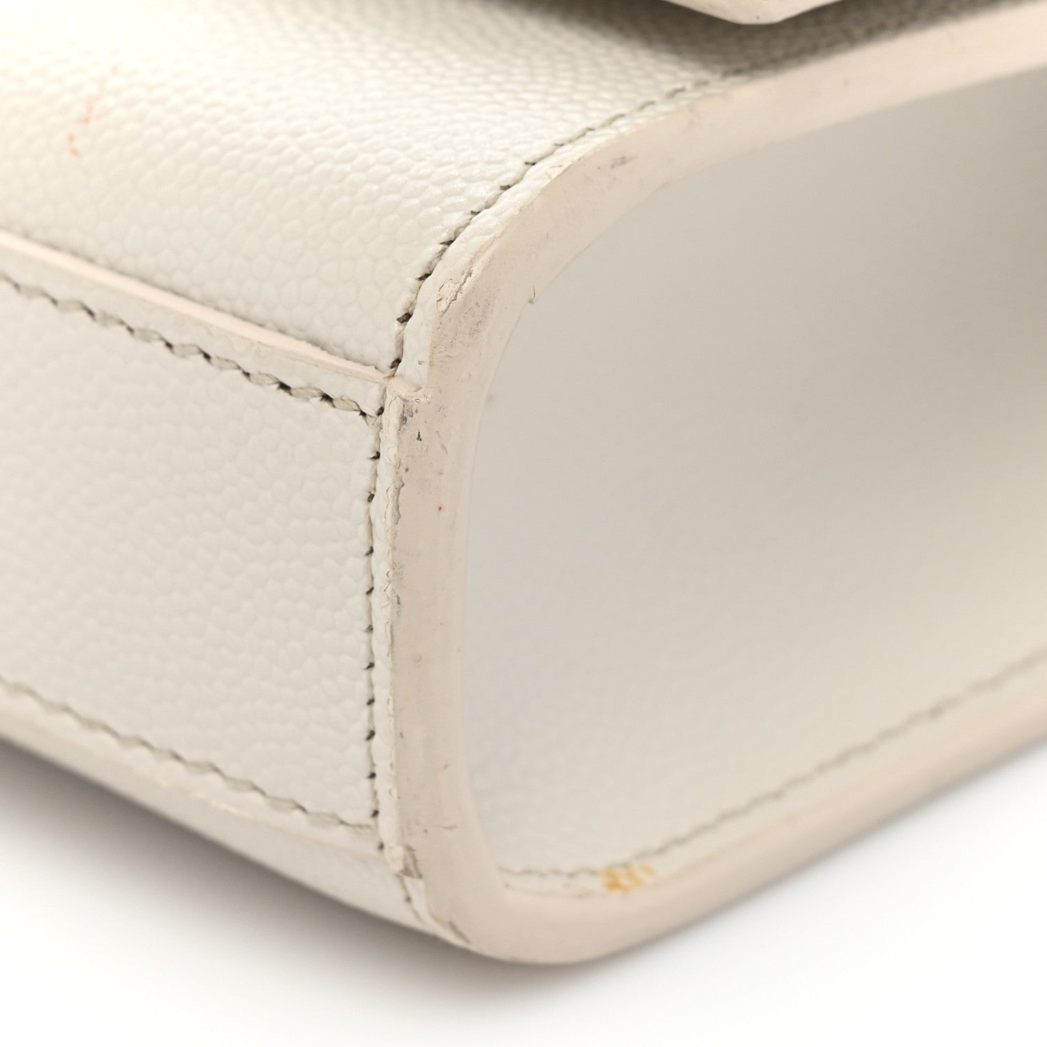 Saint Laurent Grain De Poudre Small Monogram Kate Satchel Icy White 23 of 27