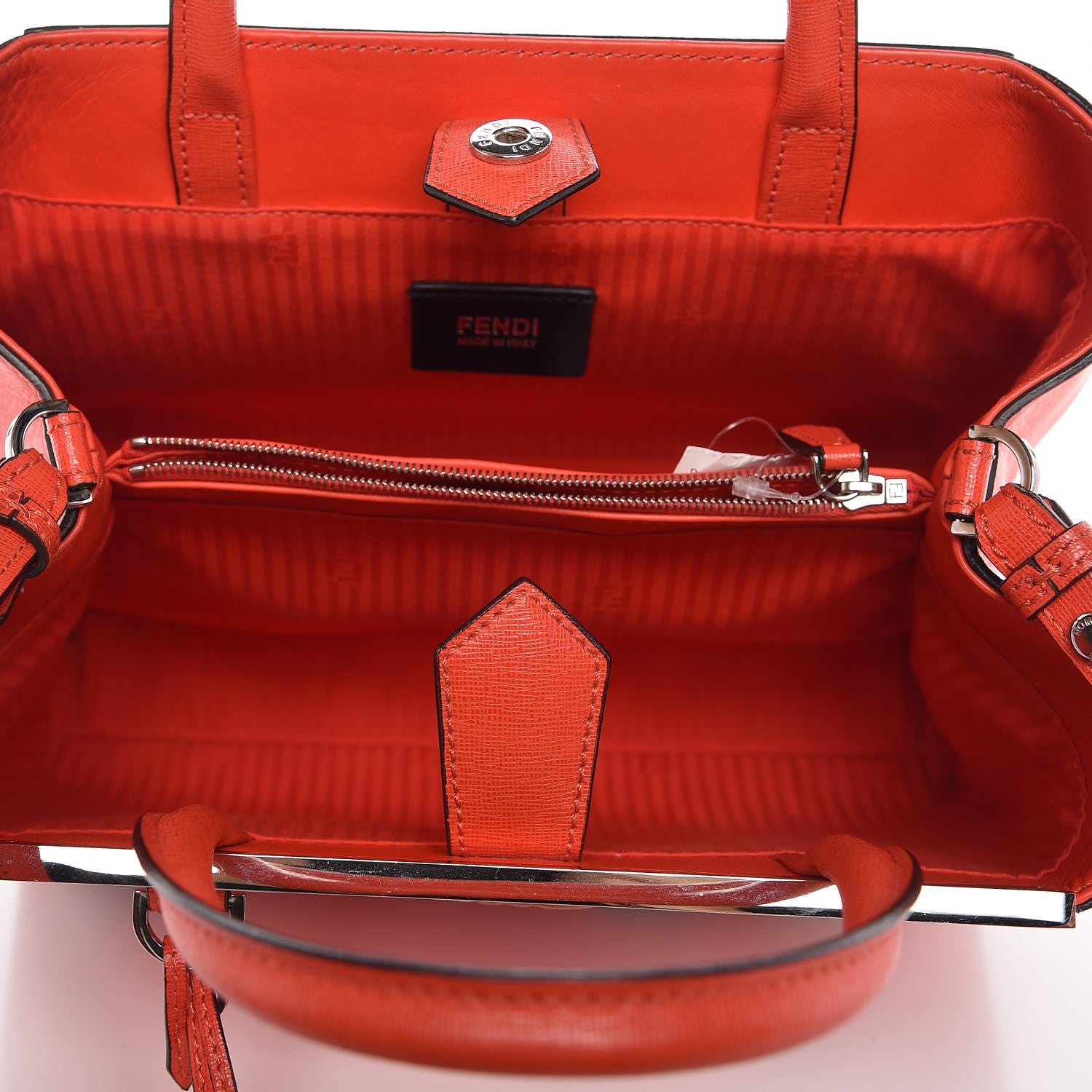 Fendi Vitello Elite Patches Petite 2Jours Tote Papavero 5 of 12