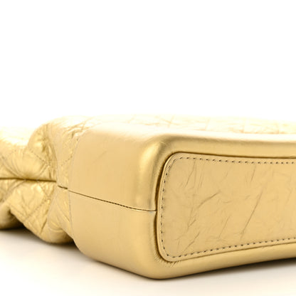 Chanel Metallic Lambskin Calfskin Quilted Large Gabrielle Hobo Gold 9 of 11