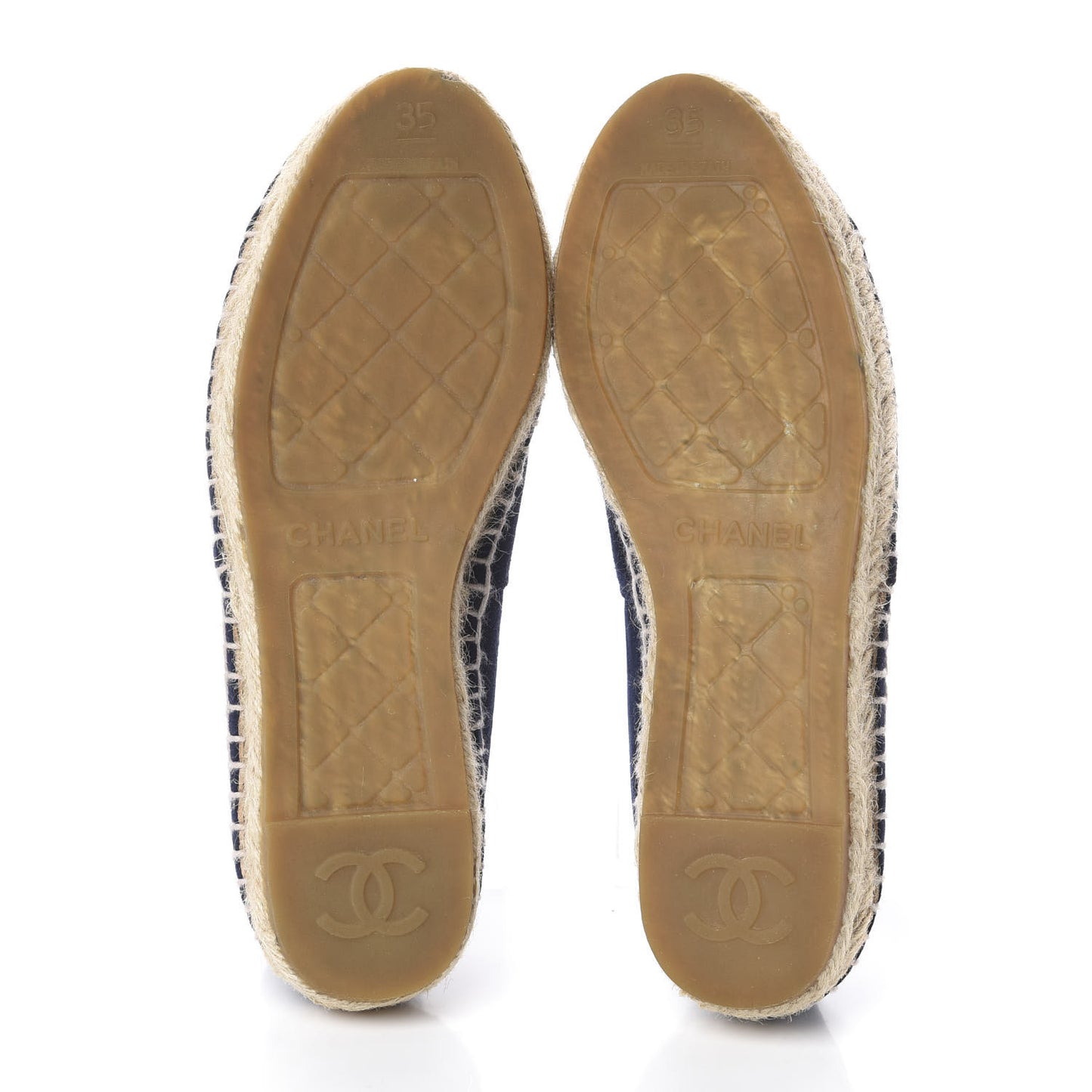 Suede CC Espadrilles 35 Navy Blue