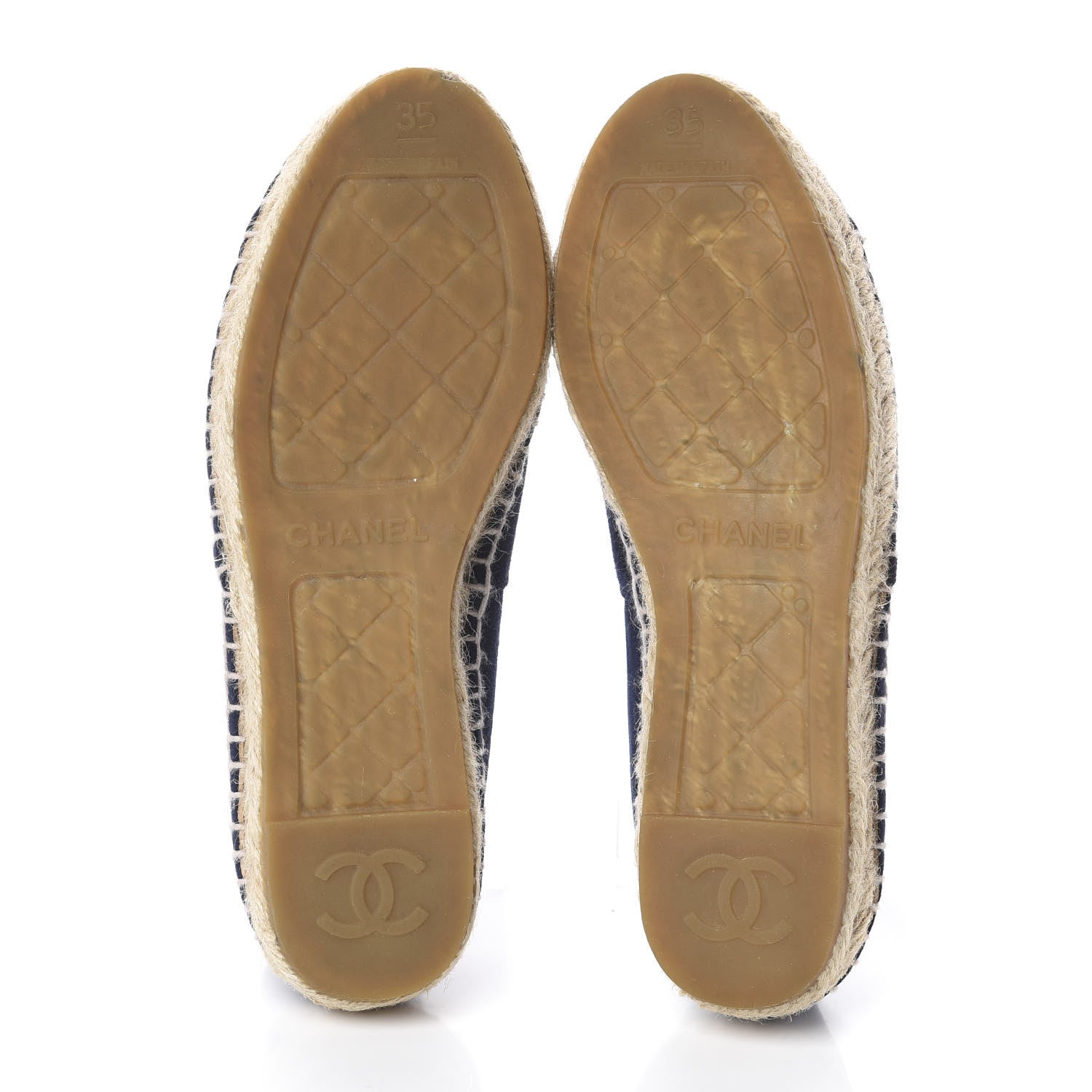 Chanel Suede CC Espadrilles 35 Navy Blue 7 of 7
